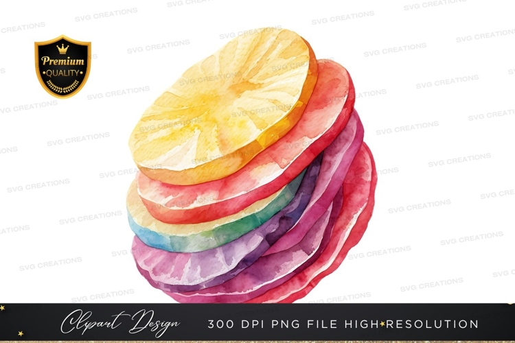 Watercolor Lemon Clipart Image 2