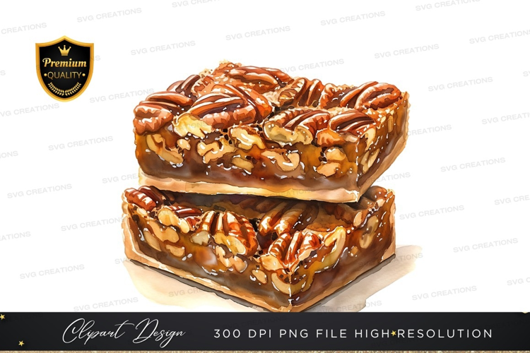Delicious chocolate pecan bars