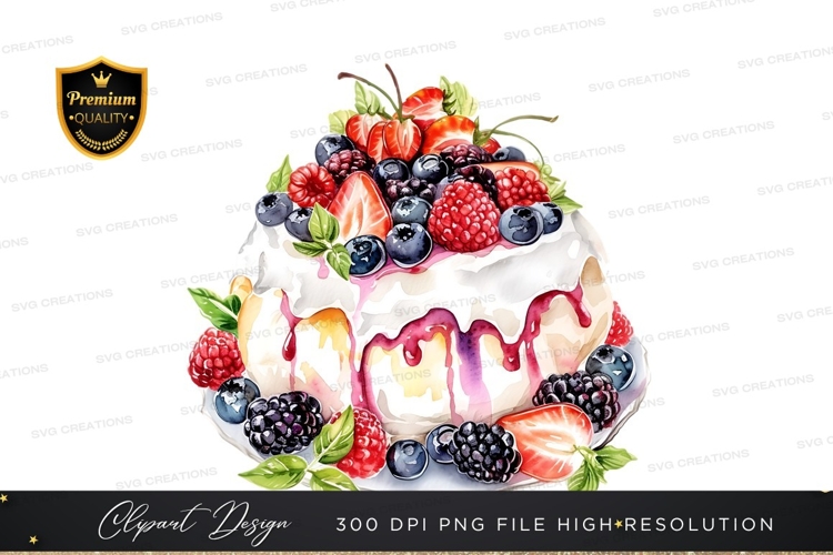 Delicious fruit topped cake