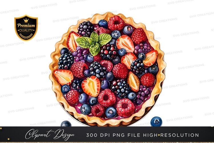 Delicious mixed berry tart example image 1