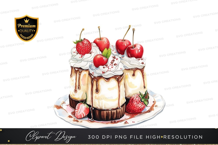 Delicious dessert with fresh fruits