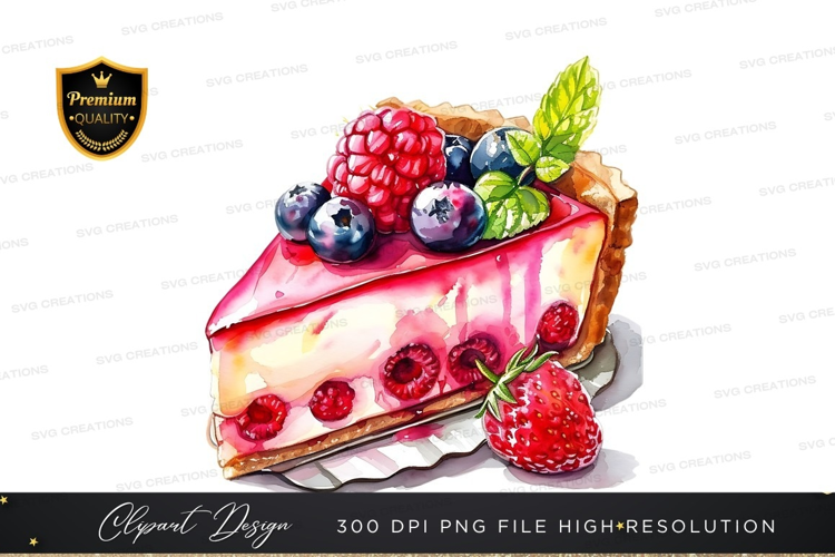 Delicious berry cheesecake slice