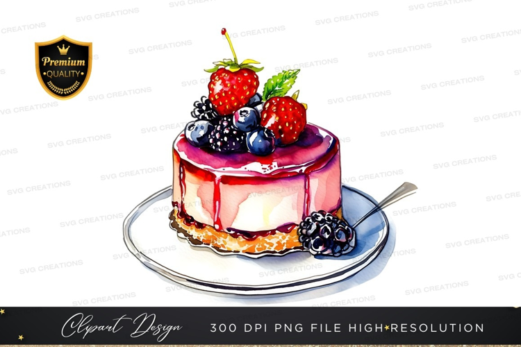 Delicious berry topped cake