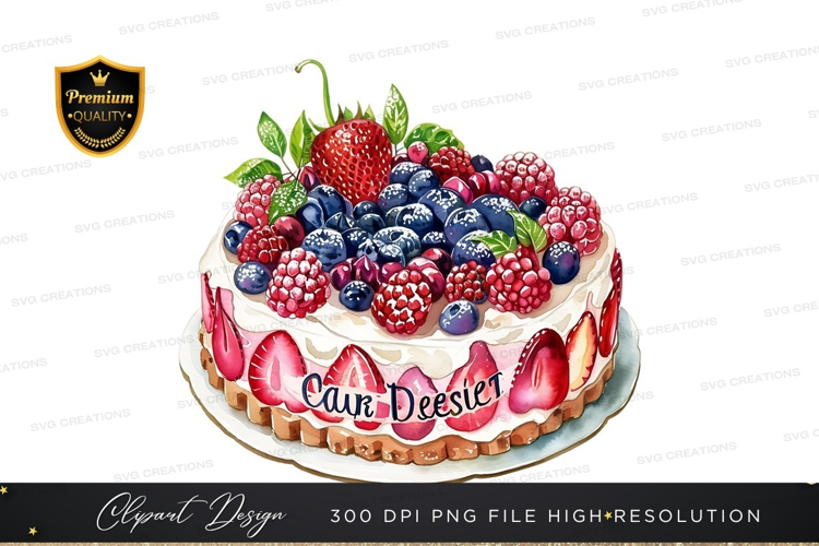 Delicious fruit topped cake