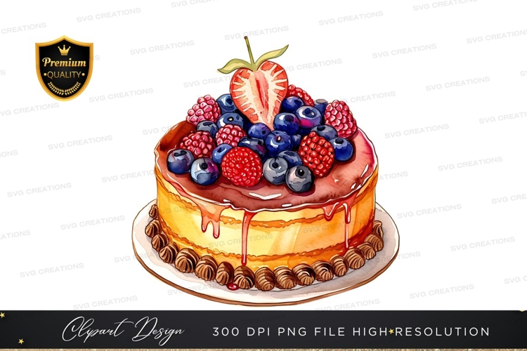 Delicious fruit topped cake