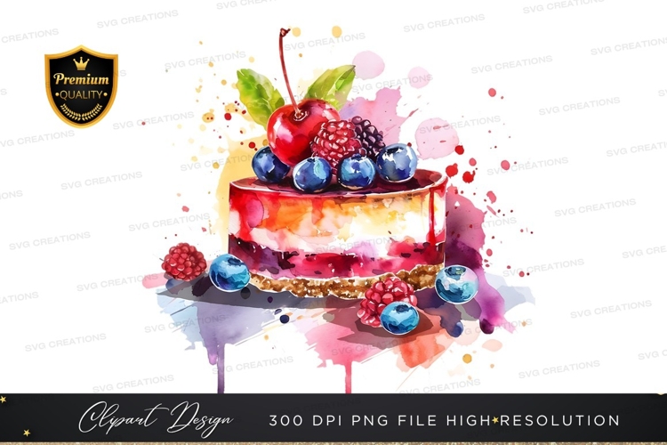 Delicious fruit topped cake