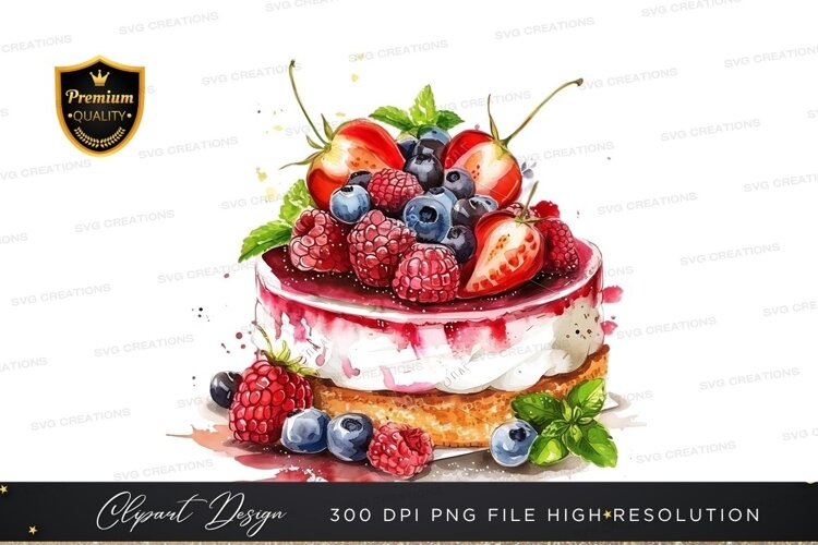 Delicious berry-topped cake example image 1