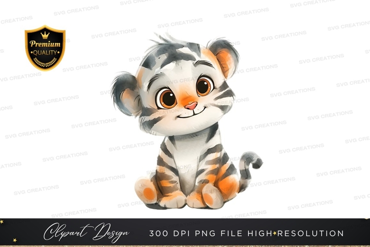 Cute Tiger Clipart Image 10