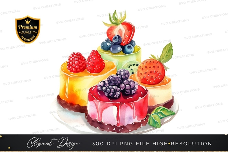Delicious assorted fruit tarts