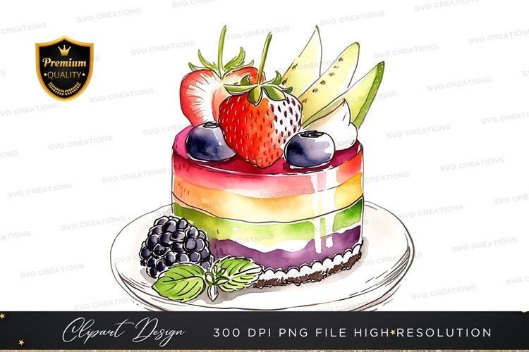 Rainbow fruit cheesecake