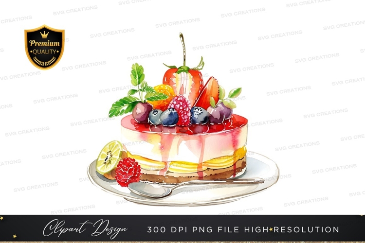 Delicious fruit topped cake