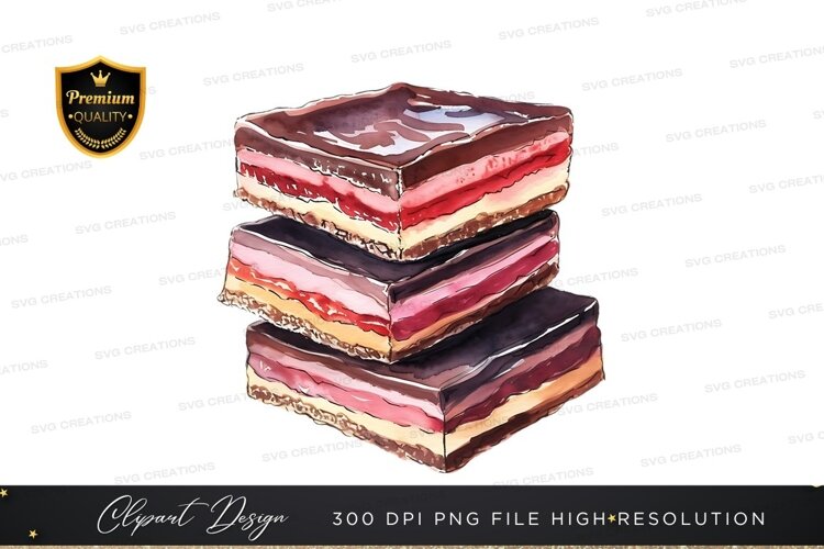 Stack of chocolate layered desserts example image 1