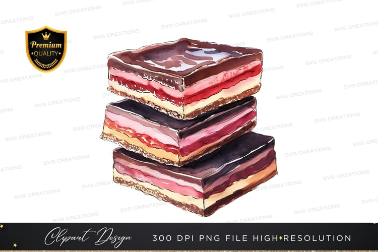 Stack of chocolate layered desserts