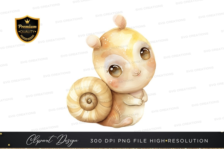 Cute cartoon snail clipart png