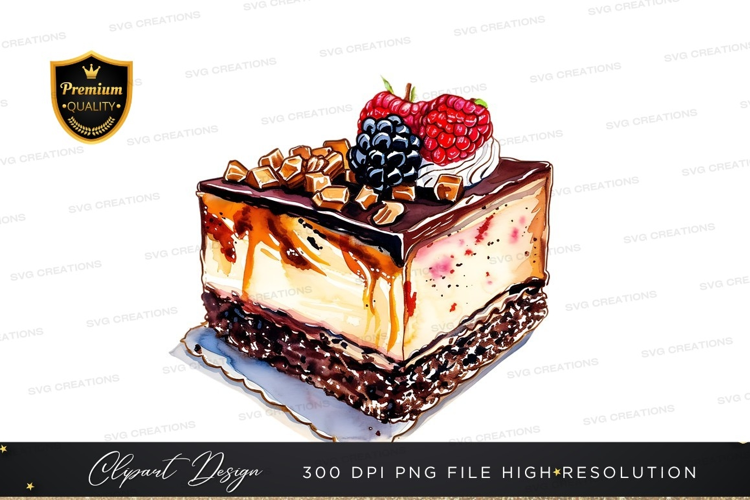 Delicious cheesecake with berries and caramel