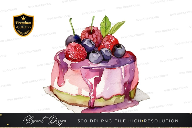 Delicious berry topped cake