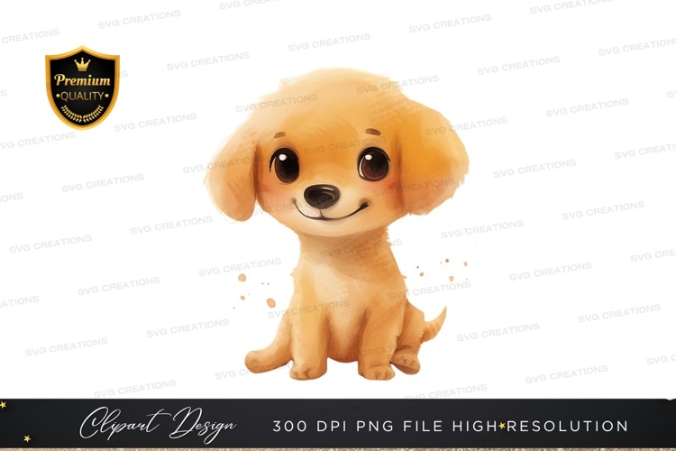 Cute Puppy Clipart Image 19