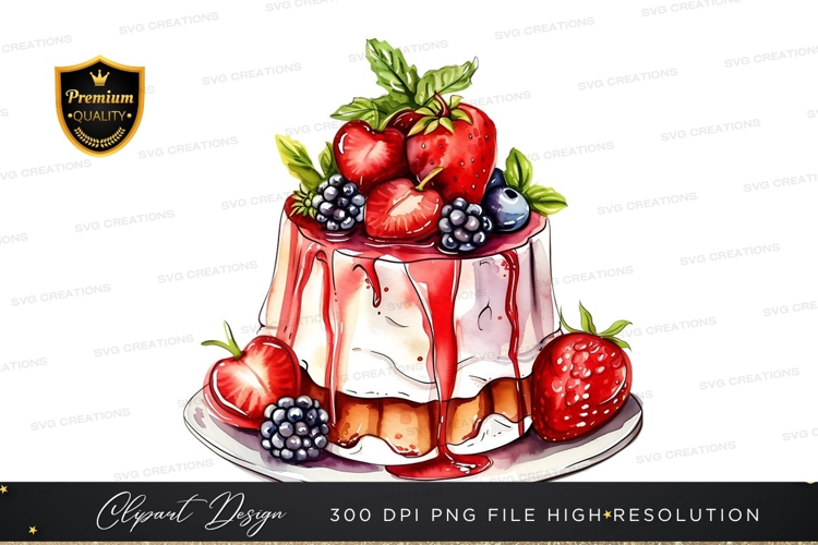 Delicious berry topped cake
