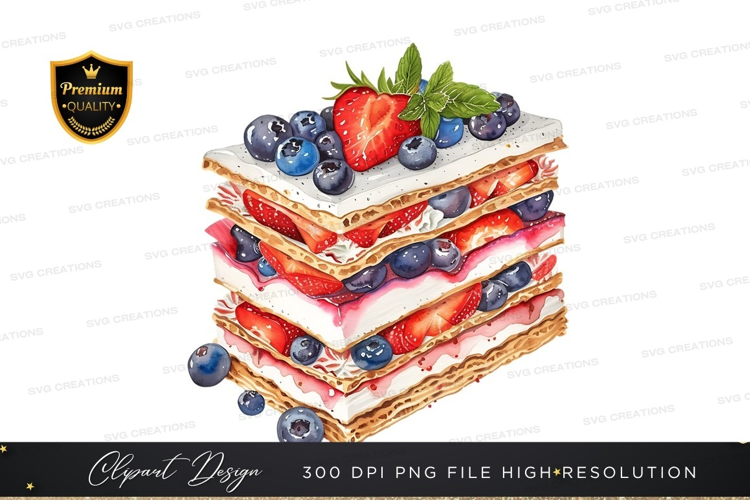Delicious berry mille-feuille