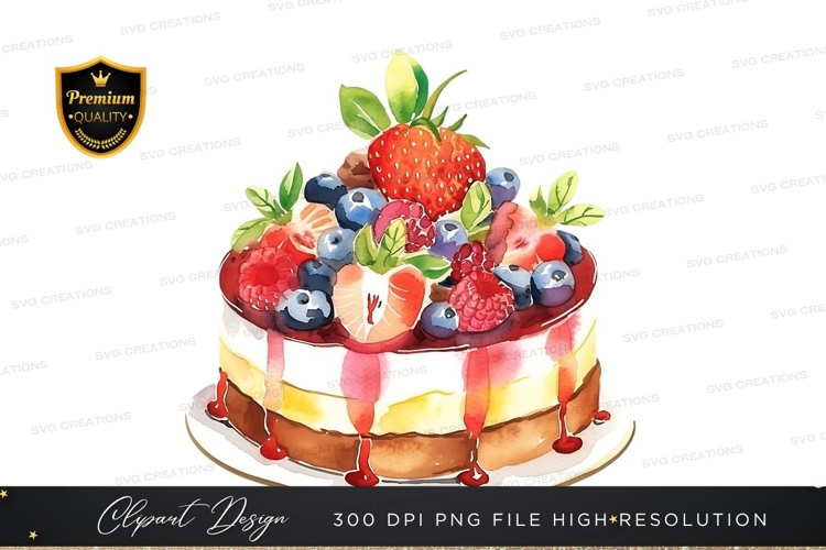 Delicious fruit topped cake