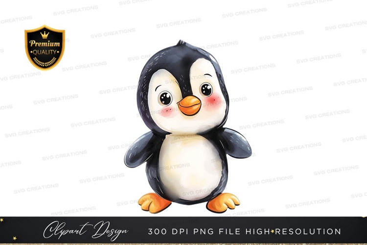 Cute Penguin Clipart Image 4