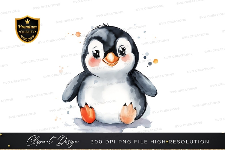Cute Penguin Clipart Image 3