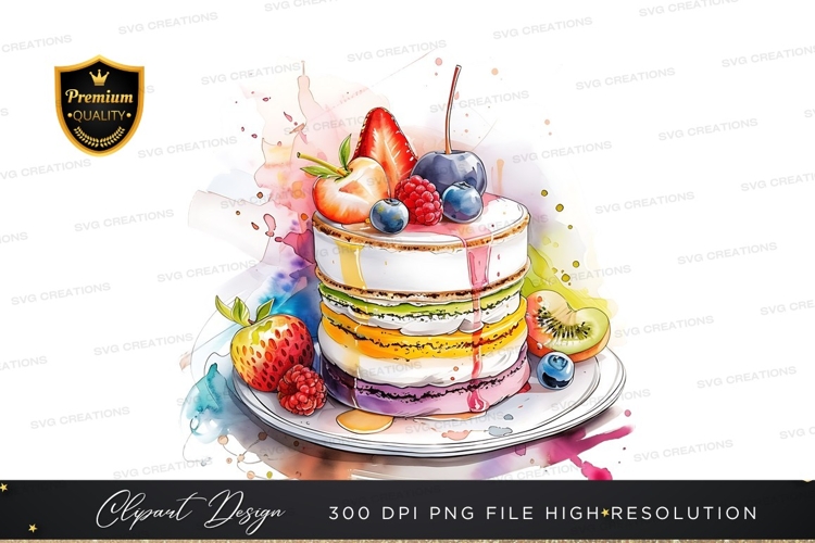Delicious fruit topped cake