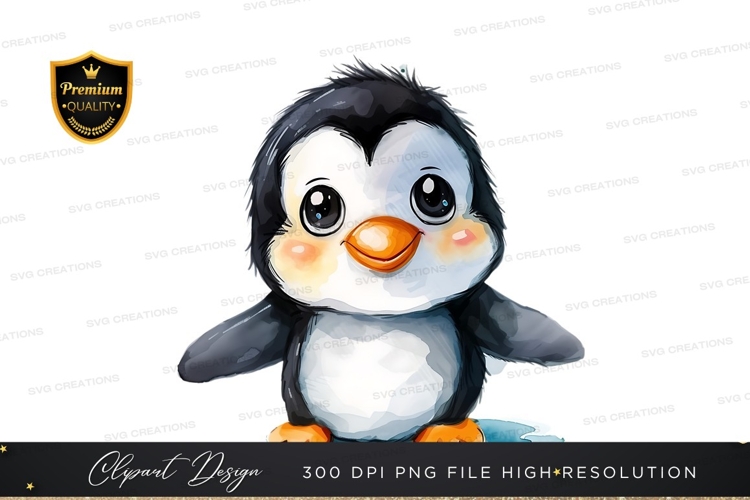 Cute Penguin Clipart Image 8