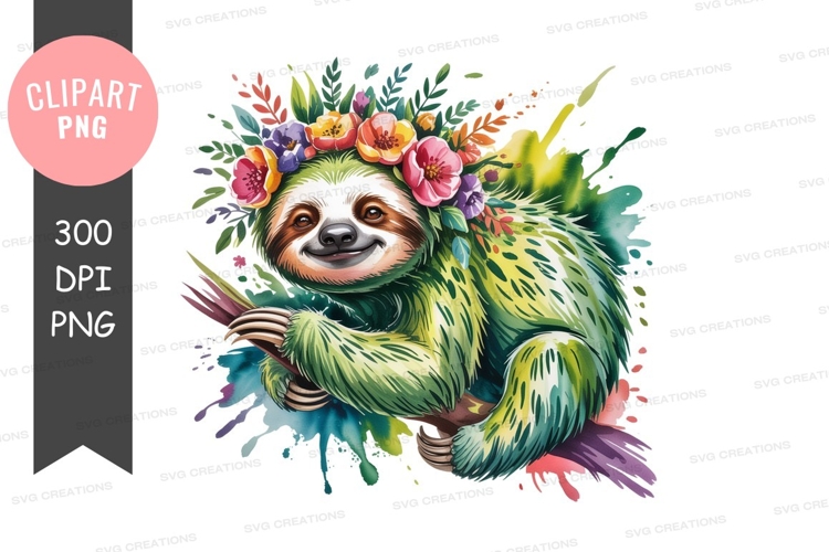 Sloth Clipart Image 11