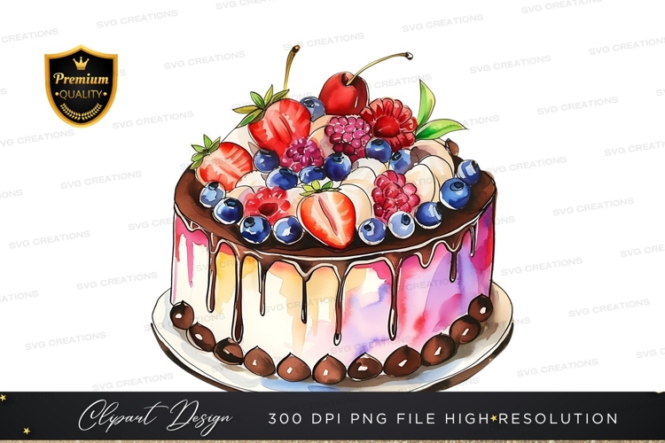 Delicious fruit topped cake