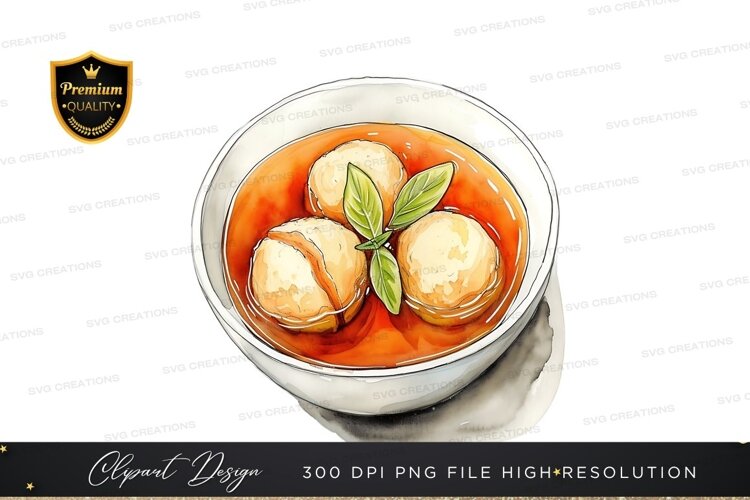 Delicious dumplings in broth example image 1