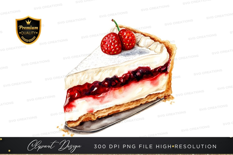 Delicious strawberry cheesecake slice