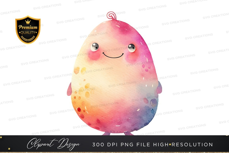 Whimsical pastel egg character