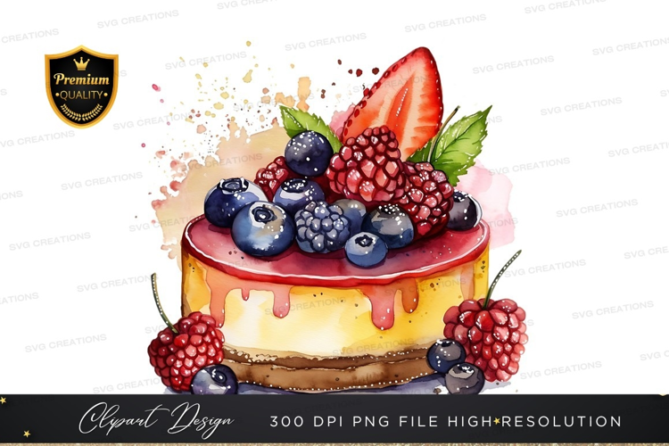 Delicious fruit topped cake