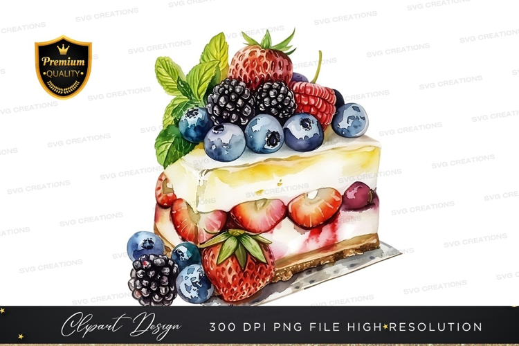 Delicious fruit topped cheesecake