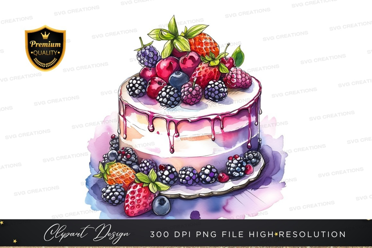 Delicious fruit topped cake