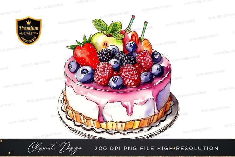 Delicious fruit topped cake