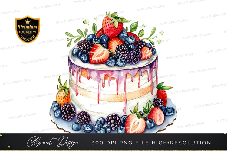 Delicious fruit topped cake