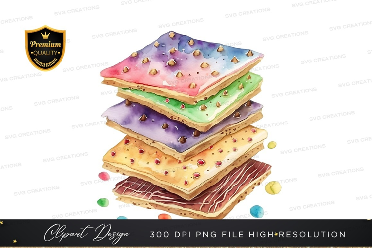 Stack of colorful wafer cookies