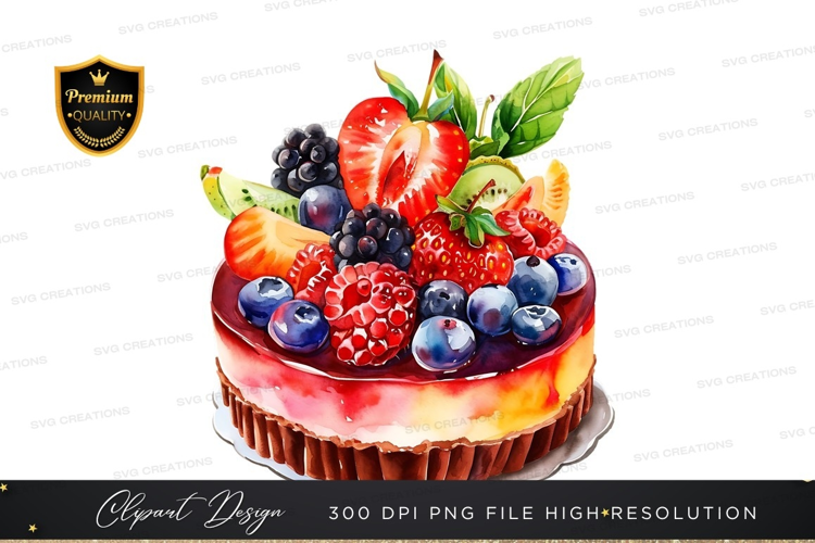 Delicious fruit topped cake