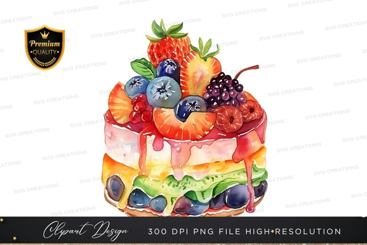 Delicious fruit topped cake