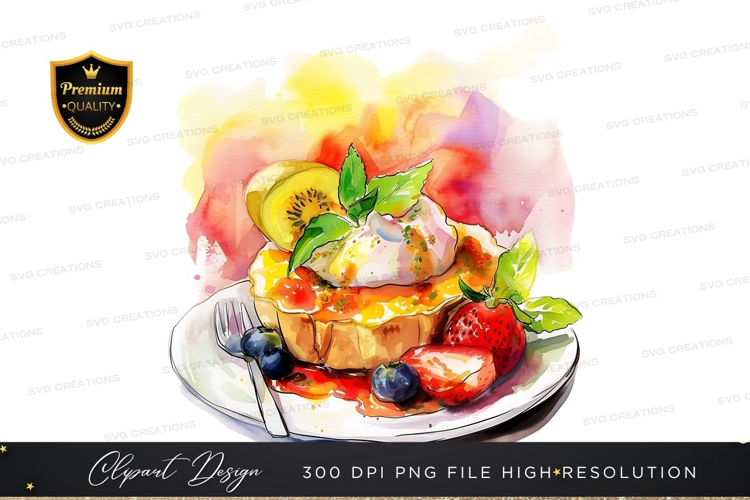 Vibrant breakfast scene