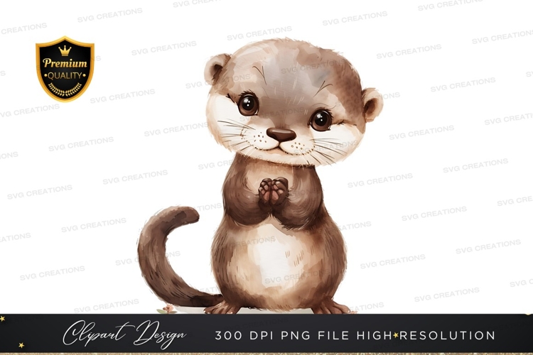 Cute otter clipart png