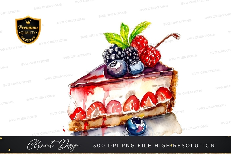 Delicious fruit tart clipart png