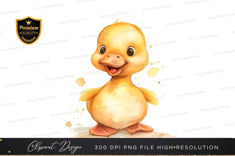Cute Duckling Clipart Image 12