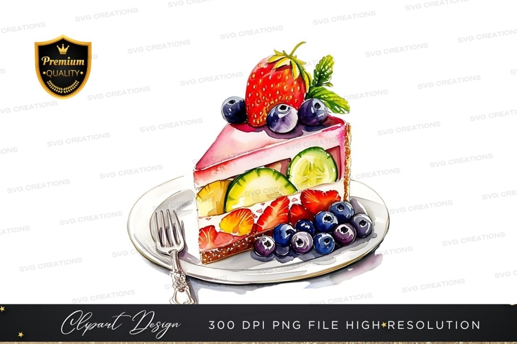 Delicious fruit layered cake