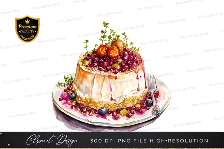 Delicious berry topped cake