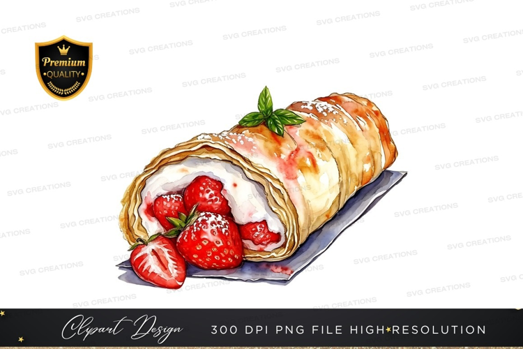 Strawberry crepe