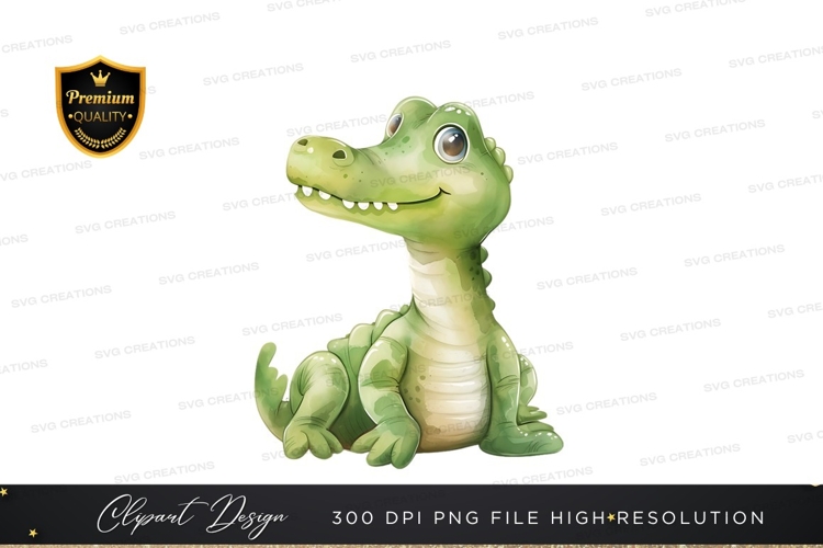 Happy crocodile clipart png