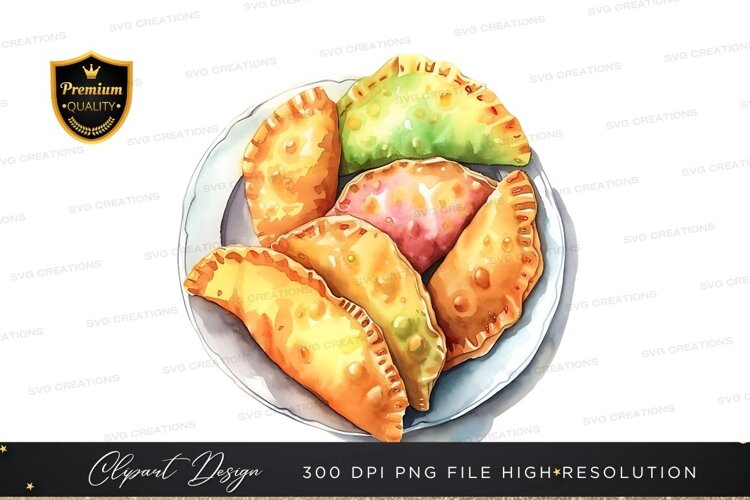 Colorful empanadas on a plate example image 1